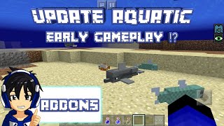 MCPE 1.3 EARLY GAMEPLAY !? - The Update Aquatic ADDONS ( Concept ) Is here ! screenshot 5