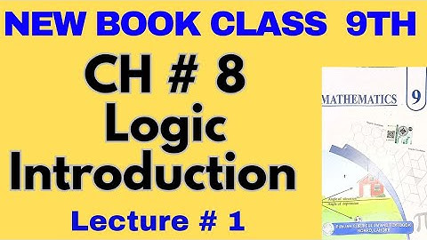 Class 9 Math | new book 2025| Chapter 8 Logic | Introduction + topic 8.1 Statement