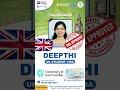 Congratulations Deepthi for Your UK Visa Success | University of East London | Masters Visa