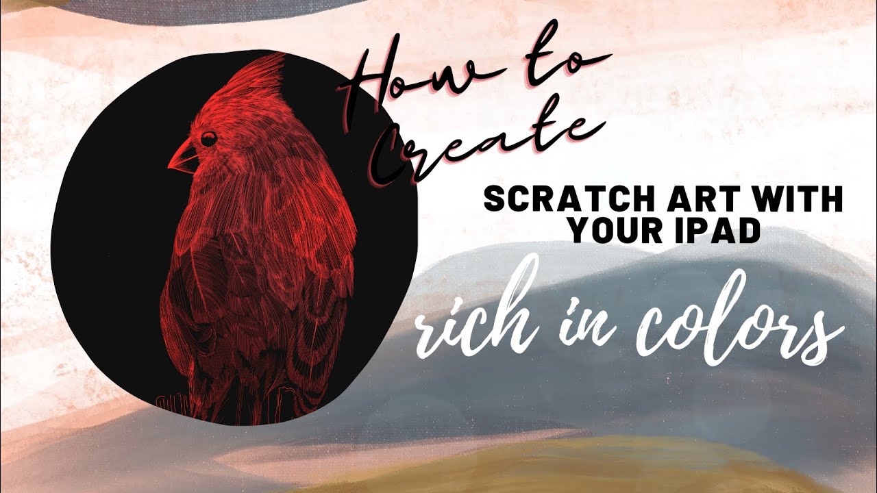 How to make SCRATCH ART with your IPAD! Using Autodesk Sketchbook - YouTube
