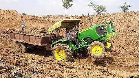 John Deere And Mahindra Yuvo 415Di Tractor Stunt With Overloaded Trolley |All about Tractors and Jcb