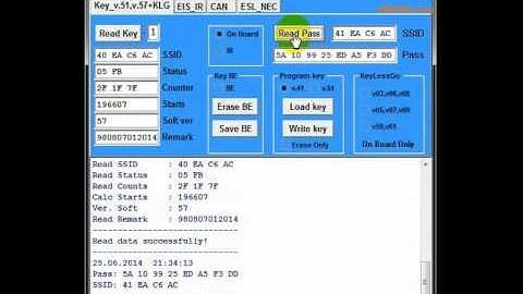 Benz NEC PRO57 Read password from key ROM V57