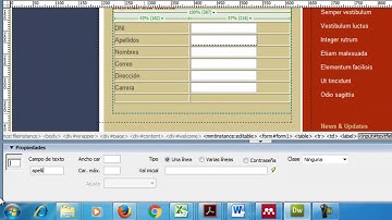 Creacion de un Sist. Web en Dreamweaver CS3 parte 2/5