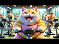 Story fat cat determined to lose weight cat cutecat  aicat