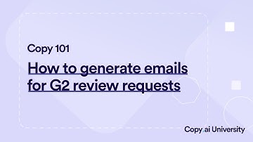 How to Generate Review Request emails for G2 using Copy.ai