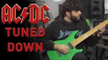 ACDC TUNED DOWN (7 String Guitar Riffs)