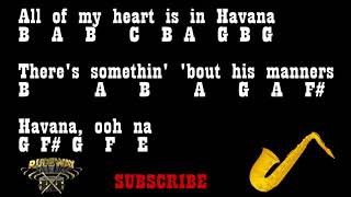 Camila Cabello - HAVANA - (Alto Saxophone Notes) chords