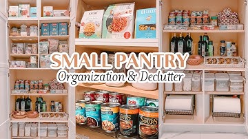 SMALL PANTRY ORGANIZATION & DECLUTTER 2023 | NEW PANTRY ORGANIZATION IDEAS 2023 NEW YEAR HOME RESET