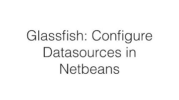 Glassfish - Config Datasources in Netbeans