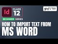 12 - How to Import Text from MS Word Adobe InDesign Tutorial | Urdu/Hindi | AR. Graphics