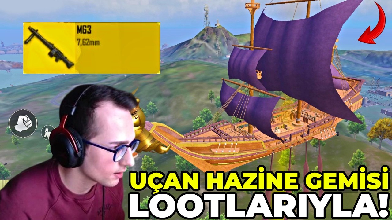 UÇAN HAZİNE GEMİSİ LOOTLARIYLA WIN ALMAK! (MG3 ÇIKTI) PUBG MOBILE