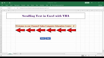 #178-Learn VBA: How to Create Scrolling Text in Excel in Excel With VBA