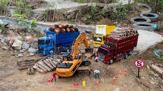 Aksi #82 RC DUMP TRUK HINO 500 ANGKUT MUATAN TANAH MERAH MENGGUNAKAN EXCAVATOR HUINA 1580