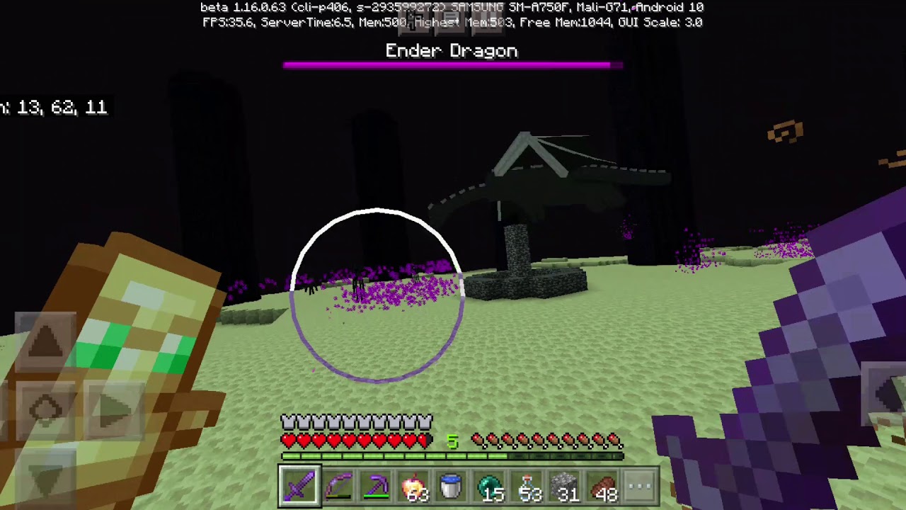 Killing The Ender Dragon 1.16.0.63 beta YouTube