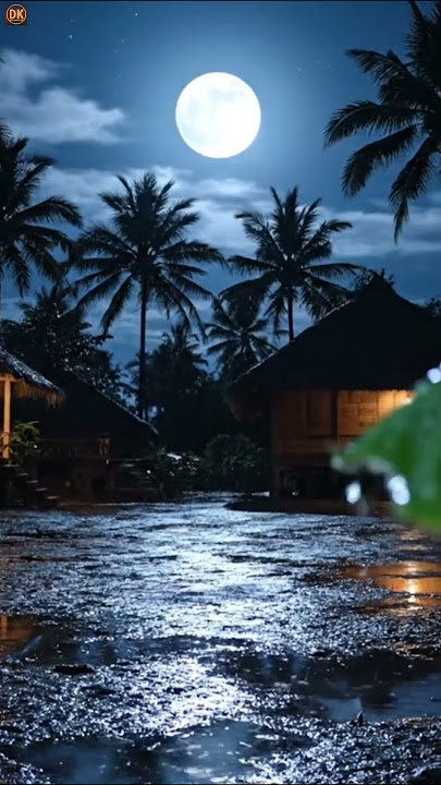 The Quiet and Romantic Atmosphere of a Stilt House in the Dark #ai #stilthouse #shortvideo #rain ...