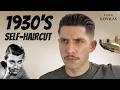 ASMR 1930’s Inspired Slick Back Self-Haircut Tutorial | How To Cut Your Own Hair