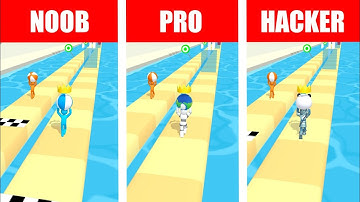 NOOB vs PRO vs HACKER || Tricky Track 3D