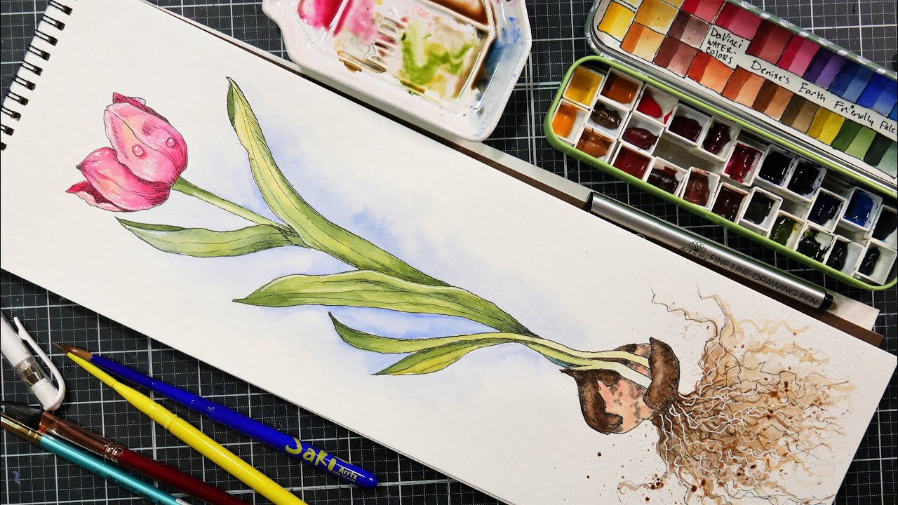 TUTORIAL: How to Paint a Tulip in Gouache - Doodlewash®
