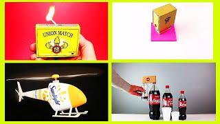 4 Amazing Invention |  Matchbox to Lighter fier | RC Helicopter | Coca Cola Fountain | Self Stamps
