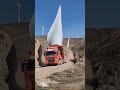 Delivering wind Turbine Blades at site