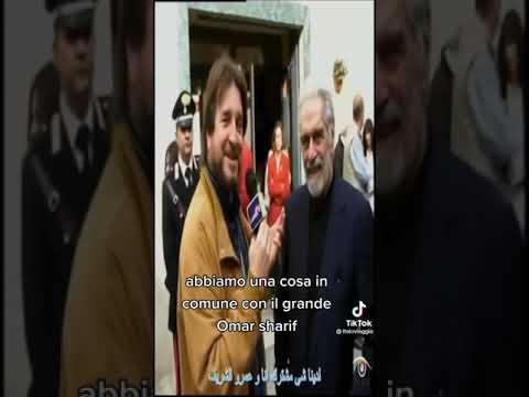 عمر الشريف أنا بتكلم عربي كويس الحمد لله مع مذيع إيطالي