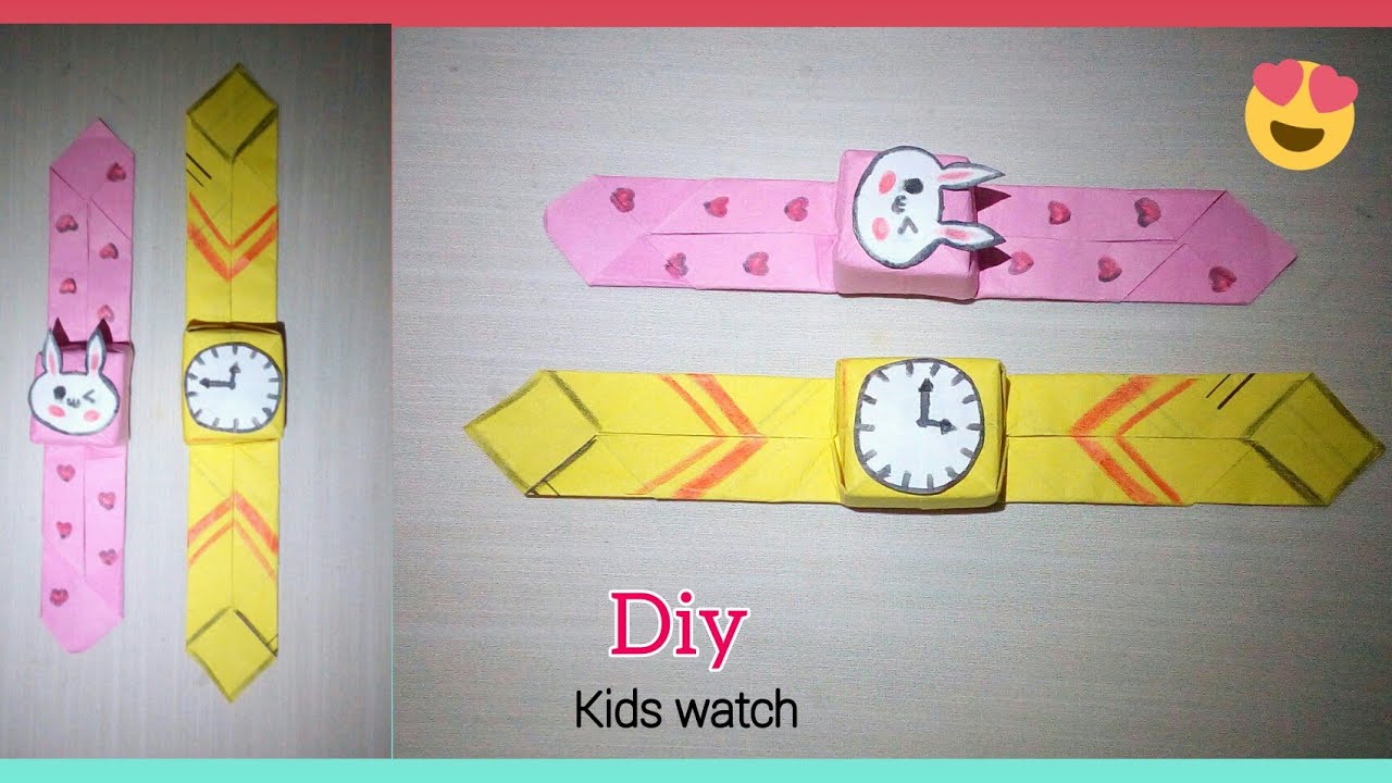 How To Make Paper Wrist Watch For Kids Origami wrist watch for kids