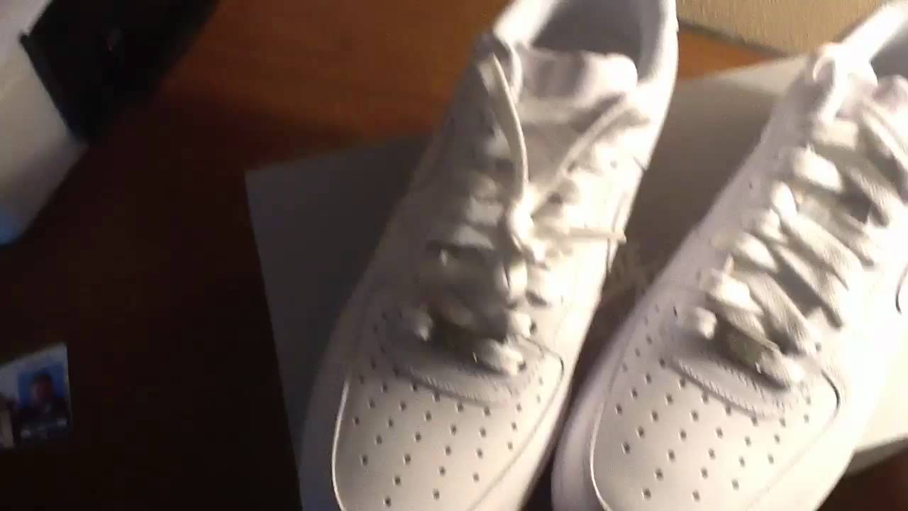 All white Nike air force 1 - YouTube