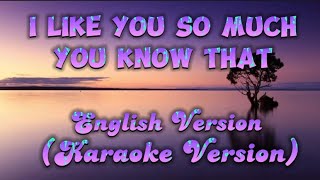 I Like You So Much, You’ll Know It( Karaoke Version ) English Version