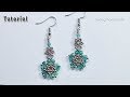 Bicone beaded earrings || How to make earrings || Jewelry making tutorial