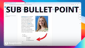 How to Make Sub Bullet Points in Google Docs