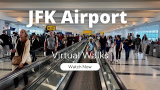 4K Virtual Walks - JFK Airport Terminal 4 Walking Tour