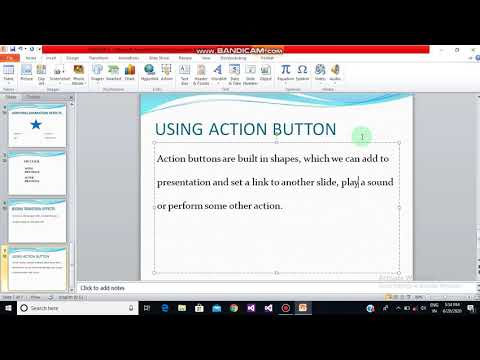 How to add action button in ppt