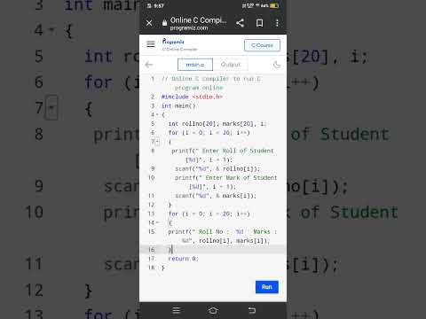 write a c