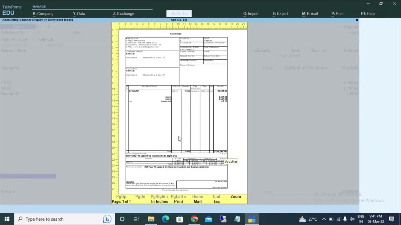How to print bill to ship to address details in tally prime 5 youtube