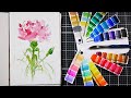 Easy Carnation Loose watercolor Tutorial