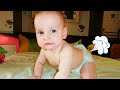 Cant stop laughing with babies fart moments  funny babys