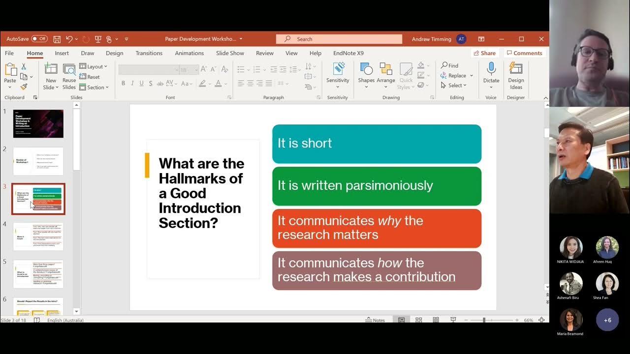 How to write an introduction section in an academic paper