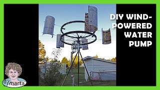 DIY WindPowered Water Pump. CataVento com Bomba de Agua.