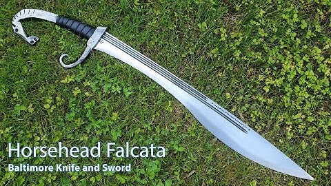 Forged Horse Falcata - Fullered and chiseled.