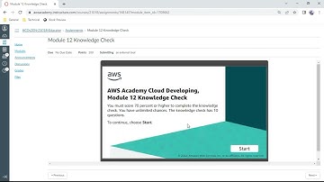 AWS Developing  Module 12 Knowledge Check - Anand K