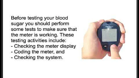 Using Your Blood Glucose Meter   One Touch Ultra