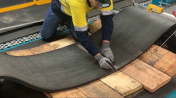 Squaring a belt with worn edges