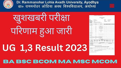 Breaking News! Result Out 2023 ||BA|BSC|BCOM|| UG ODD SEMESTER RESULT OUT 2023||rmlau