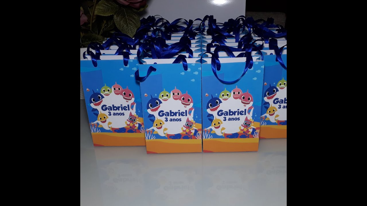 Sacolinha personalizada Baby Shark menino (arq. novo)