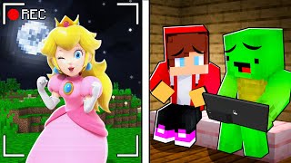 How Jj And Mikey Got Princess Peach On A Hidden Camera In Minecraft - Maizen