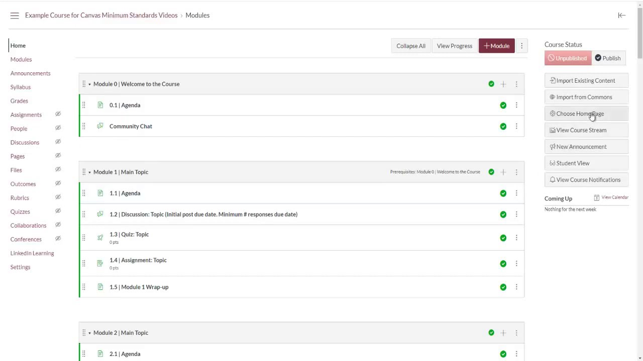 Choosing A Home Page In Canvas YouTube