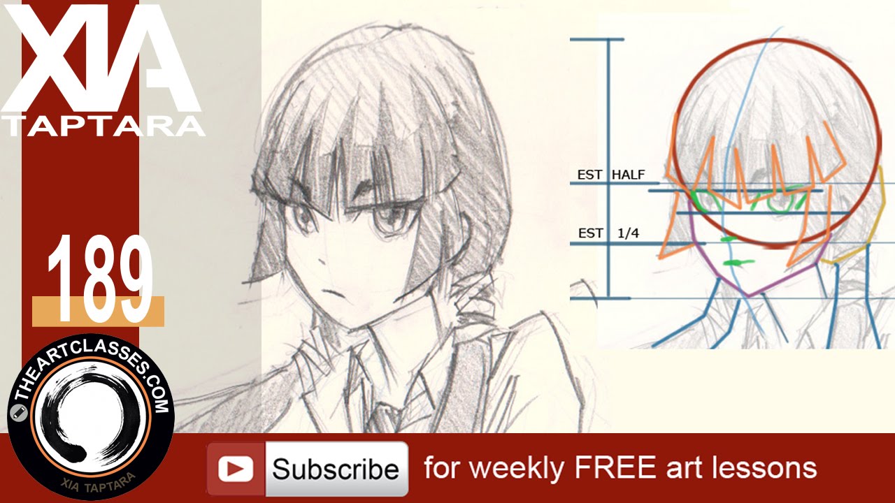 How to draw Anime face for girl part 5 - YouTube