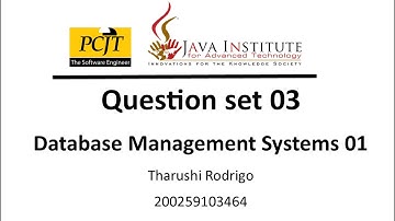 DBMS Question Set 03