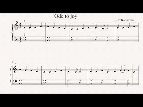 Ode to Joy- Easy Piano Sheet Music