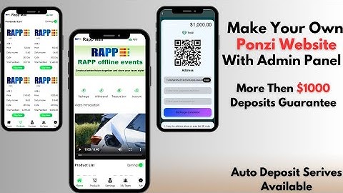 Make Your Own MLM Website With Admin Panel $1000 Guarantee Deposits